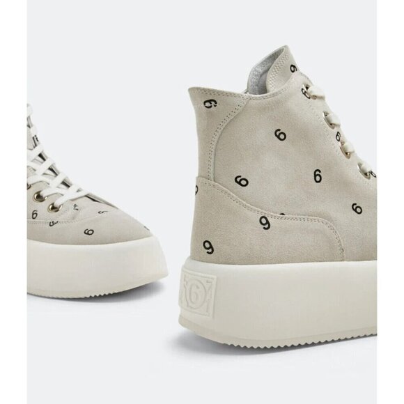 MM6 Maison Margiela 6 Platform Suede Sneakers 40 10 Womens Gray New - Picture 15 of 16